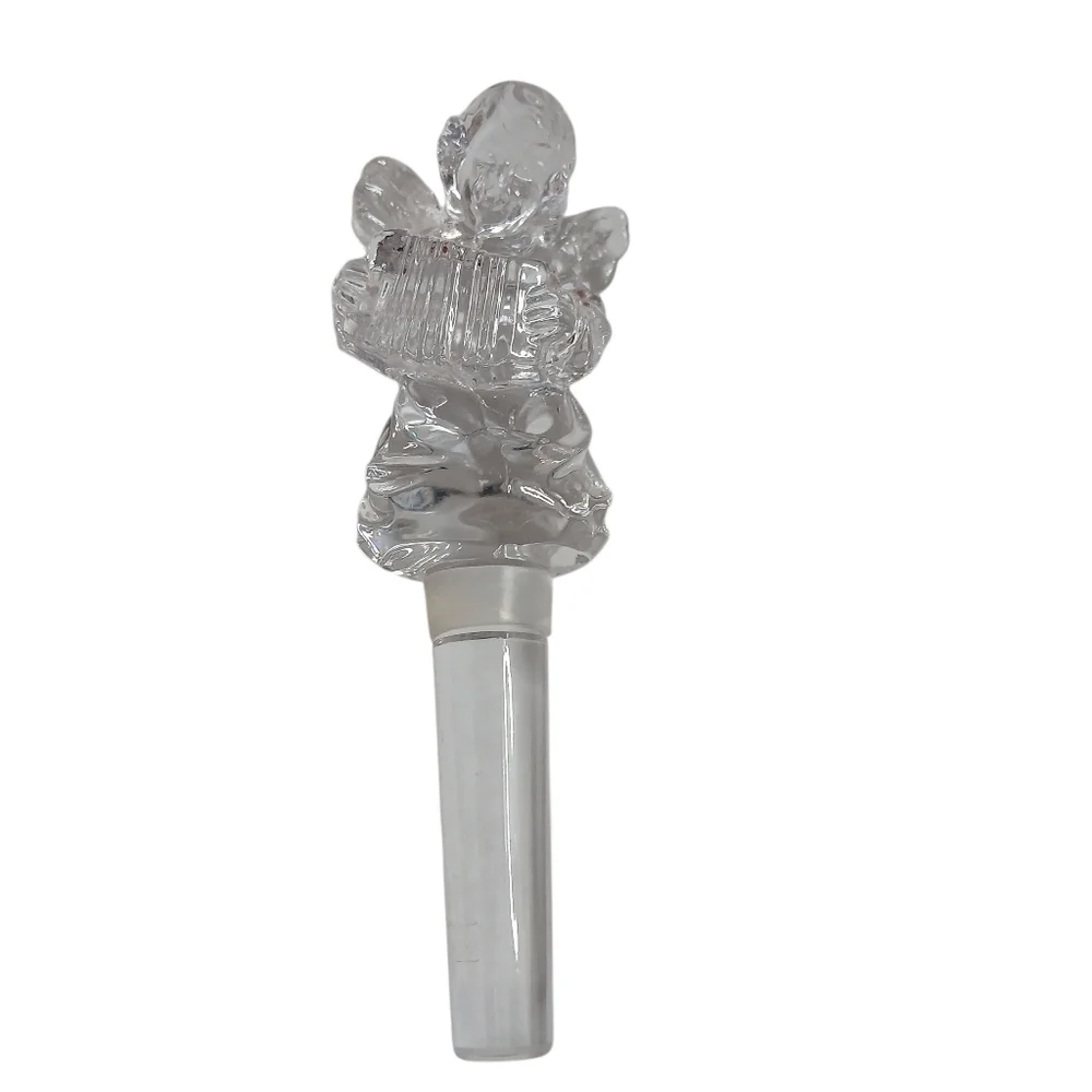 Mikasa Clear Crystal Angel Wine Bottle Stopper Cherub Song Elegant Gifts